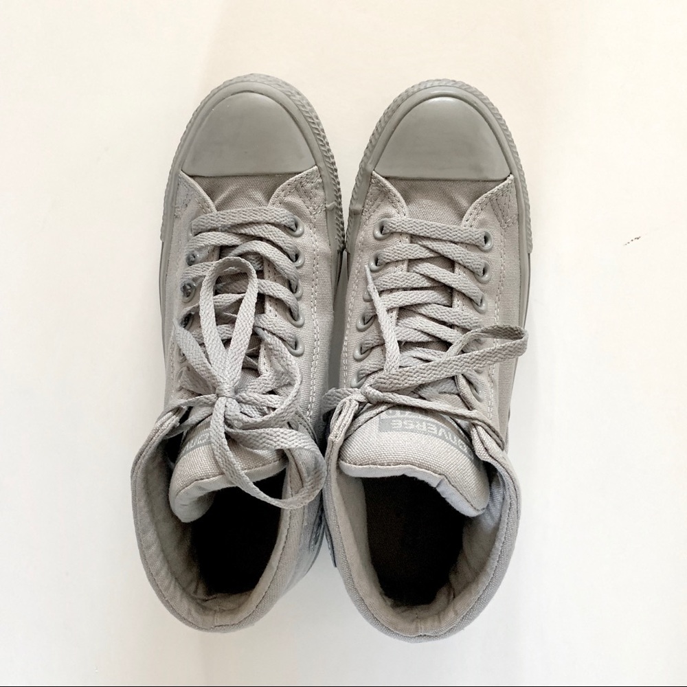 Women Converse All Star Monochrome High Tops Grey